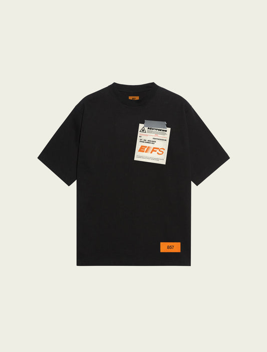 857 WARNING LABEL TEE